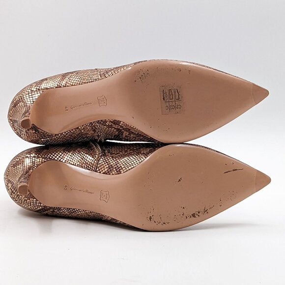 Gianvito Rossi Women Neutrals Gold Boots Animal Print Leather sz 10US 40EU - Picture 5 of 10